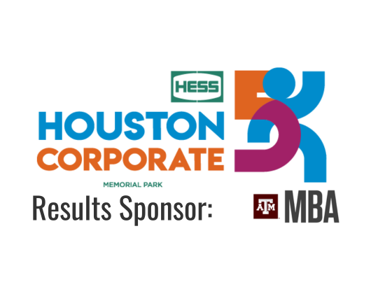 Hess Houston Corporate 5k results sponsor Texas A&M MBA logos