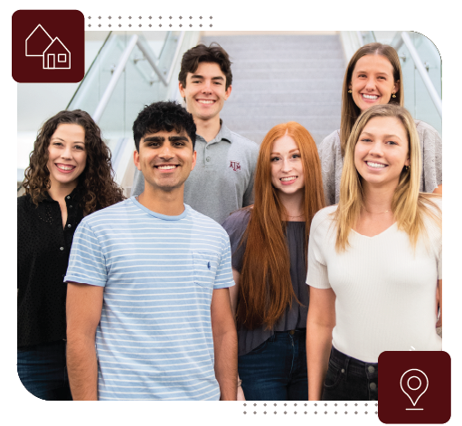 Group of students smiling