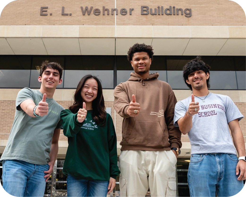 Business Student Council students posing for a group photo.